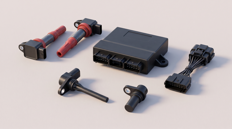 Control module, coils and sensors