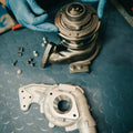 Remanufactured Turbocharger with a Sump and Strainer Service in Remanufactured